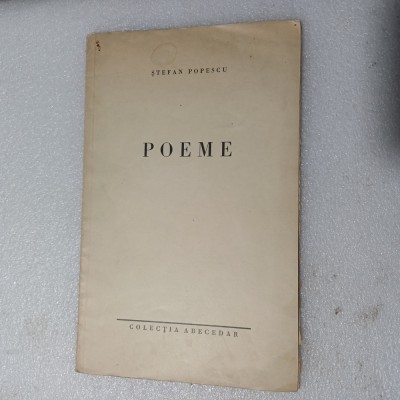 POEME-STEFAN POPESCU CU DEDICATIE SI SEMNATURA-1939 X2 foto