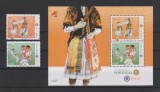 PORTUGALIA 2017 Emisiune comuna Portugalia - INDIA - Serie 2timbre + Bloc MNH**, Nestampilat