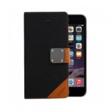 Husa Flip Astrum FC MATTE BOOK Apple iPhone 6/6s Plus Negru, iPhone 6 Plus, Cu clapeta, Vinyl