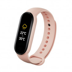 Resigilat Bratara Fitness Techstar® M6, Ecran 0.96" inch, Bluetooth 4.2, IP66, Monitorizare Puls, Tensiune, Temperatura, Oxigen, Calitate Somn, Roz