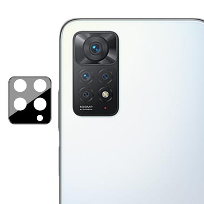 Folie Camera pentru Xiaomi Redmi Note 11 Pro 4G / Note 11 Pro 5G, Mocolo Silk HD PRO Camera Glass, Black foto