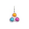 Jucarie senzoriala antistres POP IT tip breloc, din silicon, multicolor