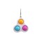 Jucarie senzoriala antistres POP IT tip breloc, din silicon, multicolor