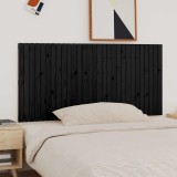 vidaXL Tăblie de pat pentru perete, negru, 185x3x90 cm, lemn masiv pin 824917