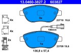 ATE 13.0460-3827.2 set placute frana,frana disc