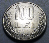 Monedă 100 lei 1992, cu 9 rotunjit