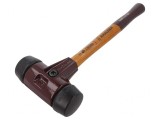 Ciocan SIMPLEX 370mm cu M&acirc;ner de Lemn și Cap de Gumă Rotundă 50mm, 1,15kg