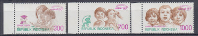 INDONEZIA 1996 UNICEF SERIE MNH foto