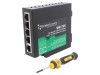 BRAINBOXES Switch Ethernet Industrial Neadministrabil 5 Porturi 44-57V DC Sina DIN PoE Metalic -40-70&deg;C