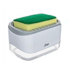 Dozator detergent vase cu burete inclus, 14 x 10 x 8 cm