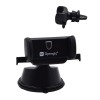 Suport Auto Telefon Universal, Rotire 360&deg;, Vantuză/Clema, ABS+Silicon, 5.5-9cm