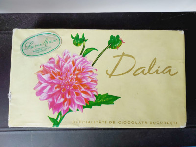 Cutie veche DALIA - Specialitati de ciocolata BUCURESTI, 1976, colectie foto