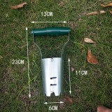 Transplantator Agricol Cilindric, Flippy, din Otel si Plastic, 6 cm Diametru, cu Maner Flexibil, 23 x 6 x 13 cm, Verde