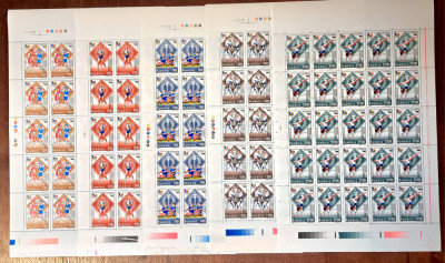 TIMBRE ROMANIA LP1416/1996 Centenarul J.O. ATALANTA -SET 5 coli 25 timbre -MNH foto