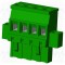 Conector regletă de conexiuni deconectabilă mufă mamă AMPHENOL ANYTEK TS 15A 4 pini verde