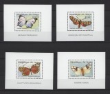 PR CONGO 1999 FAUNA INSECTE FLUTURI, Nestampilat