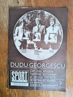 Revista Sport nr. 10 / 1975, Dudu Georgescu / CSP foto
