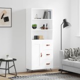 vidaXL Dulap &icirc;nalt, alb, 69,5x34x180 cm, lemn compozit