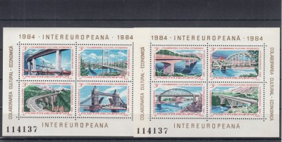 1984 LP 1097 COLABORAREA CULTURAL-ECONOMICA INTEREUROPEANA BLOCURI MNH foto