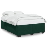 Cumpara ieftin Cadru de pat fara saltea, verde inchis, 160x200 cm, catifea