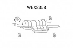 Toba esapament finala OPEL ASTRA G Limuzina (F69) (1998 - 2009) QWP WEX8358 foto