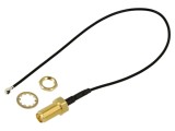 Cablu AMPHENOL RF 0,2m AMC mamă - SMA mamă unghi drept 336313-14-0200