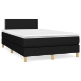 vidaXL Pat box spring cu saltea, negru, 120x190 cm, catifea 3269767