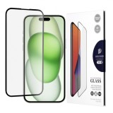 Folie de protectie Ecran DUX DUCIS pentru Apple iPhone 15 Plus, Sticla Securizata, Full Glue, Neagra