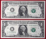 USA SUA 2 x 1 Dolar Dollar 2017 (Philadelphia) C consecutive UNC necirculate **