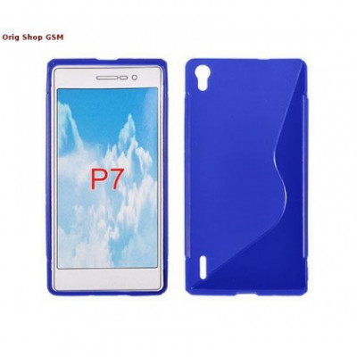 Husa Silicon S-Line Huawei Ascend P7 Albastru foto