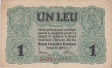 ROMANIA 1 LEU BGR 1917 F