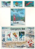 Coreea de Nord 1983 Mi 2387/89 + bl 149/50 MNH - JO de iarna 1984, Saraievo (I), Nestampilat