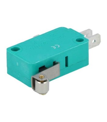 Comutator micro 1 pol 250V 5A cu lamela 15mm si rola foto