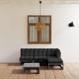 Cumpara ieftin Set mobilier de grădină cu perne, 5 piese, lemn masiv de pin