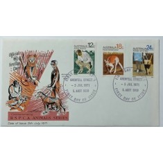 Australia 1971 - animale, serie pe FDC