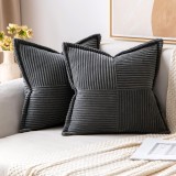 Cumpara ieftin Set 2 Huse de Perna, 40 x 40 cm, Gri Inchis - CN