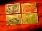 Serie mica Albania 1922 Peisaje , 4 valori stampilate : 5 ,10 , 25 ,50q
