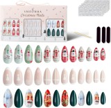Set de 72 unghii pentru Craciun Vivid Stella, multicolor, plastic
