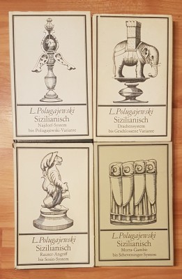 Set 4 carti Sizilianisch de L. Polugajewski. Carte sah in limba germana foto