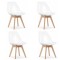 Set 4 scaune bucatarie/living, Artool, Mark, PP, lemn, transparent, 49x42x82.5 cm