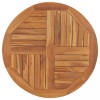 VidaXL Blat de masă rotund, 80 cm, lemn masiv de tec, 2,5 cm