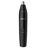 Trimmer pentru nas/urechi Philips NT1620/15, baterie, lavabil, utilizare umed si uscat, Negru