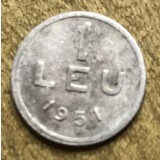 MNDRO01 Romania moneda 1 leu 1951