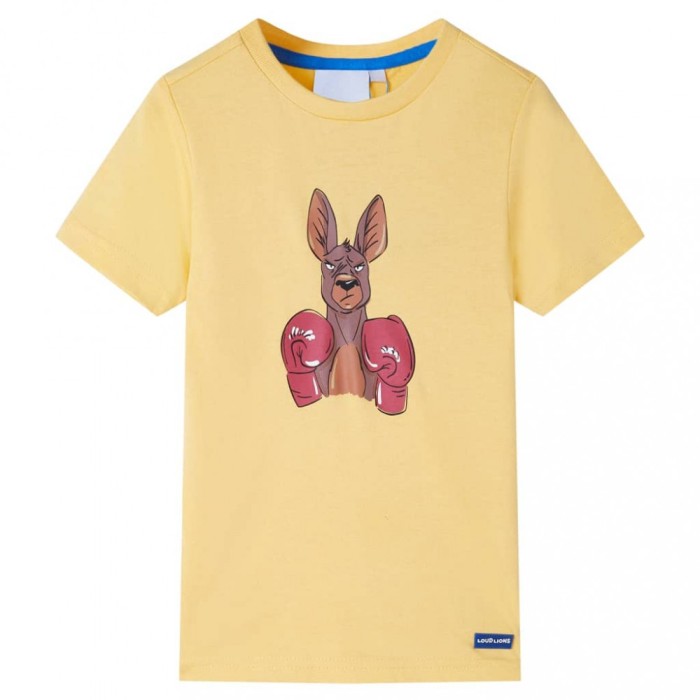 Tricou pentru copii cu m&acirc;neci scurte, galben, 140 11883