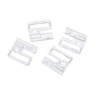 Set 2 inchizatori din plastic pentru sutien Crisalida, latime 3 cm, Transparent foto