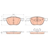 Placute frana Ford Kuga 2 (Dm2), 05.2012-, Transit Connect, 02.2013-, Motorizare 1.5, TRW