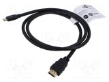 Cablu HDMI 2.1 Goobay 1m cu mufă HDMI și mini HDMI, negru