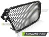 Grila Sport Audi A4 B8 (2011-2015) RS Style Fagure Negru Lucios, Tuning Exterior, Compatibila S-Line, Prinderi PDC