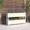 vidaXL Jardinieră, alb, 112x25x66 cm, lemn masiv de pin 823928