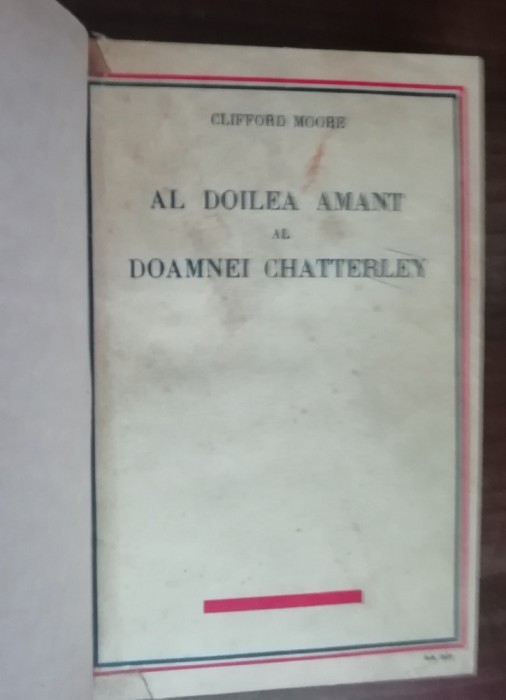 myh 50f - Clifford Moore - Al doilea amant al doamnei Chatterley ed interbelica